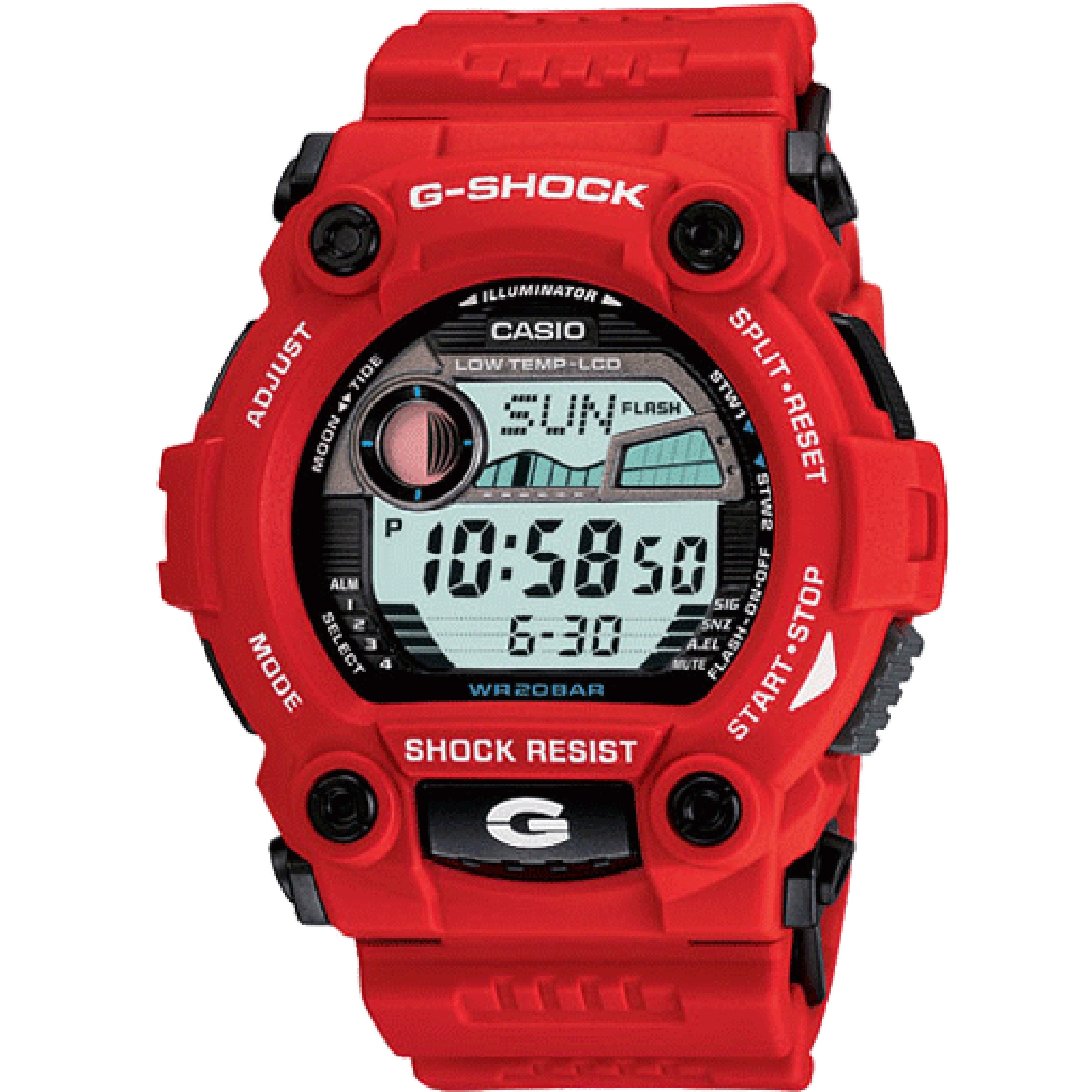 Casio G-Shock Men's Shock Resistant 25MM Watch with Neutral Digital Dial and Resin Band - G7900A-4-G-SH 