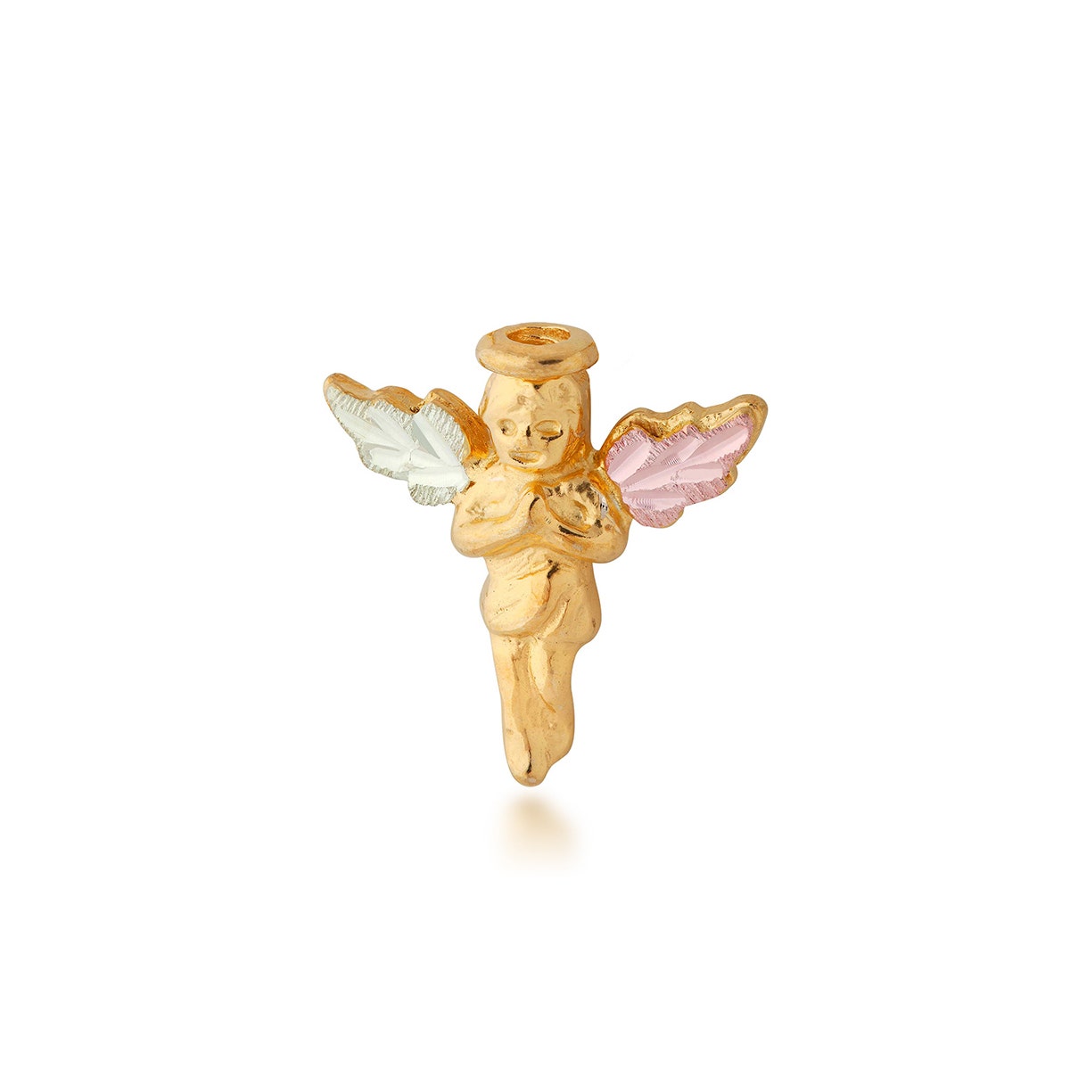10K yellow gold Black Hills Gold small guardian angel pin