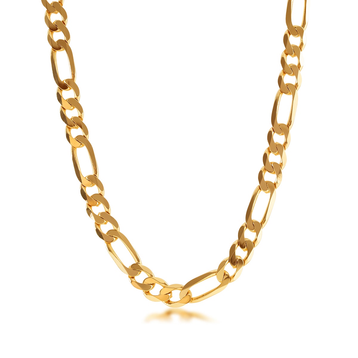 yellow gold figaro chain necklace