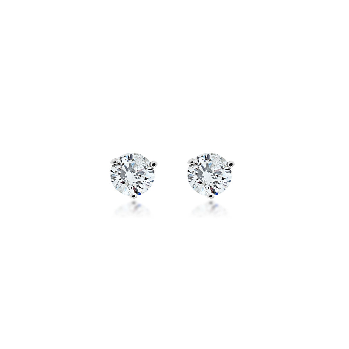 diamond white gold stud earrings