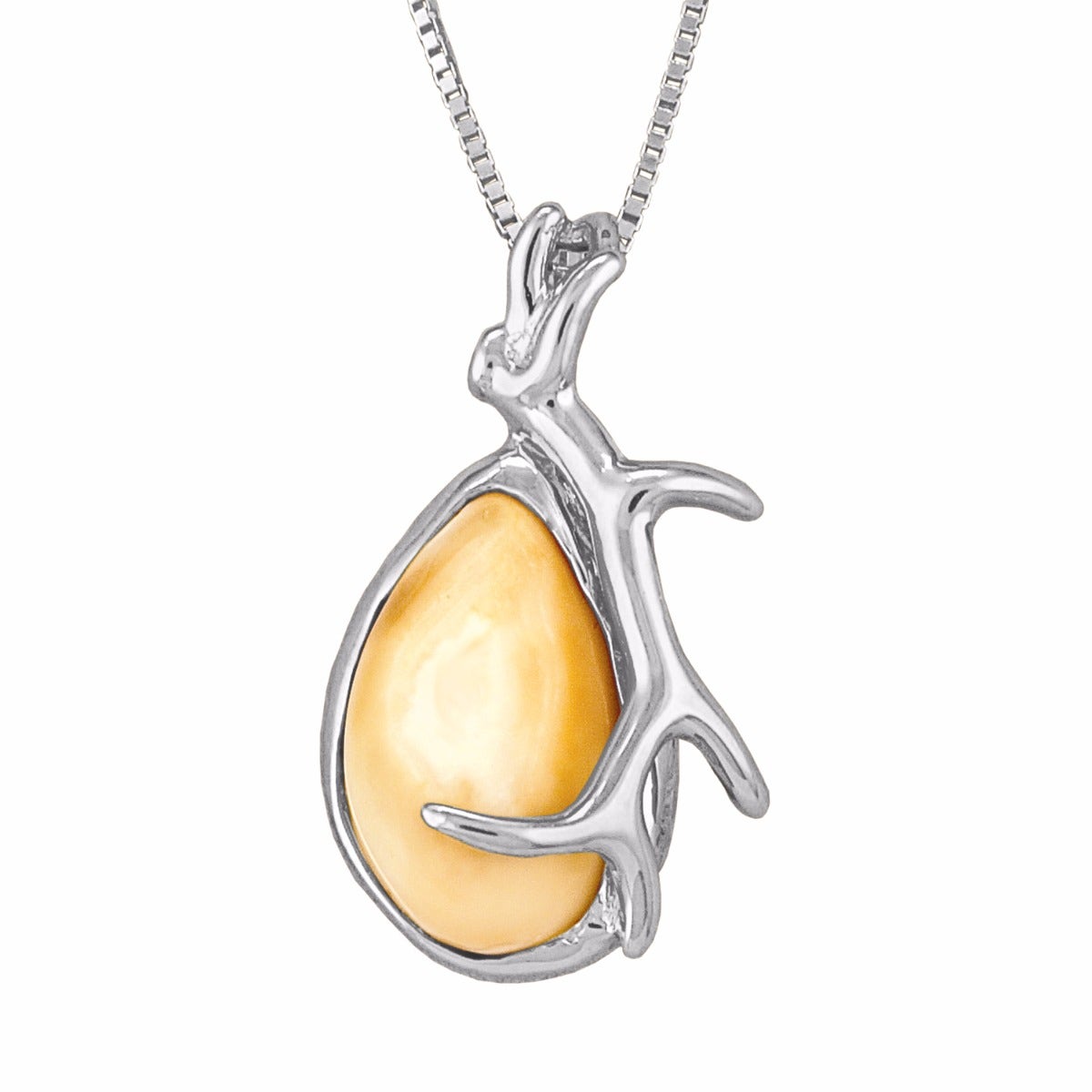 Frontier Collection Elk Ivory Necklace in Sterling Silver - IS20047 Wind River