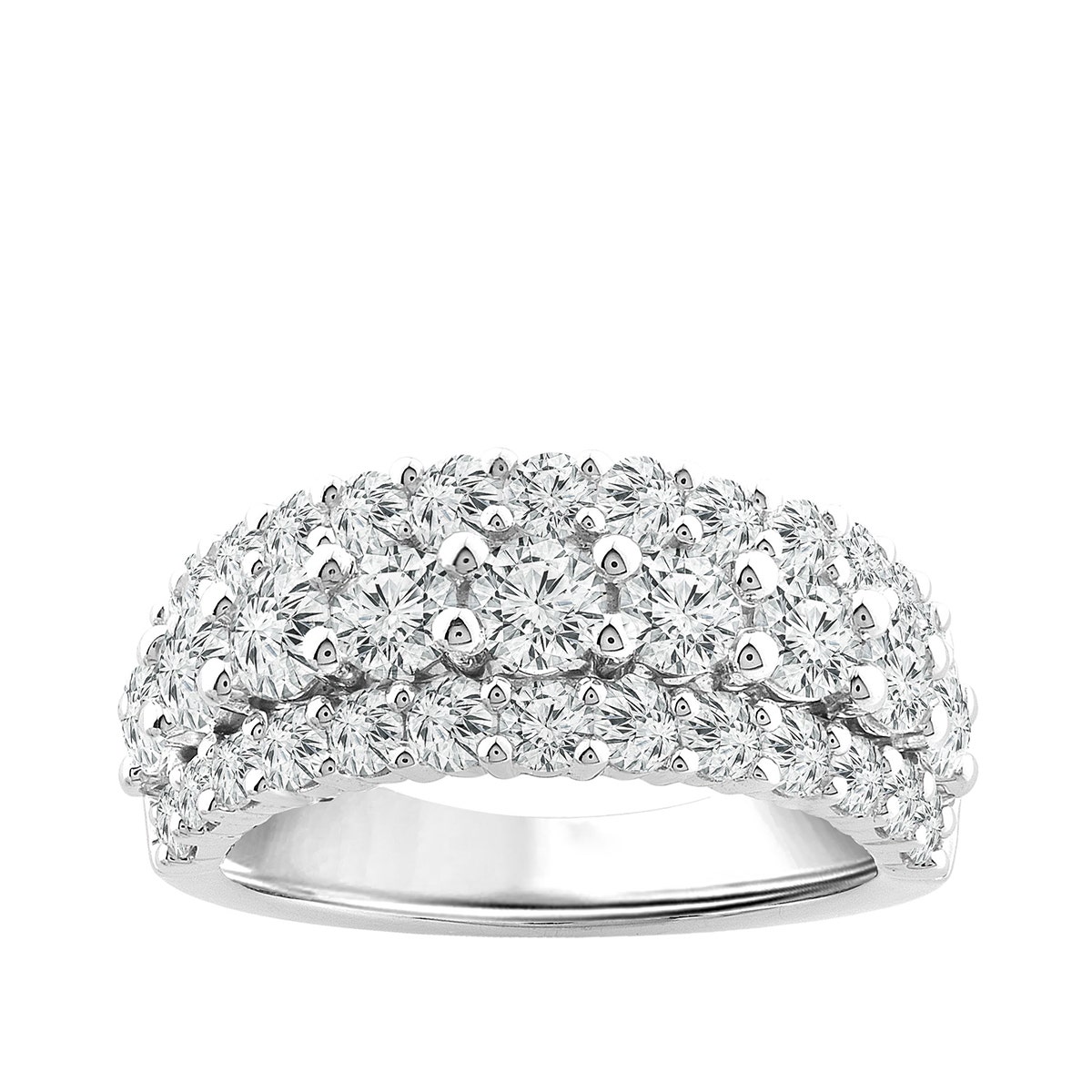 multirow diamond white gold anniversary ring