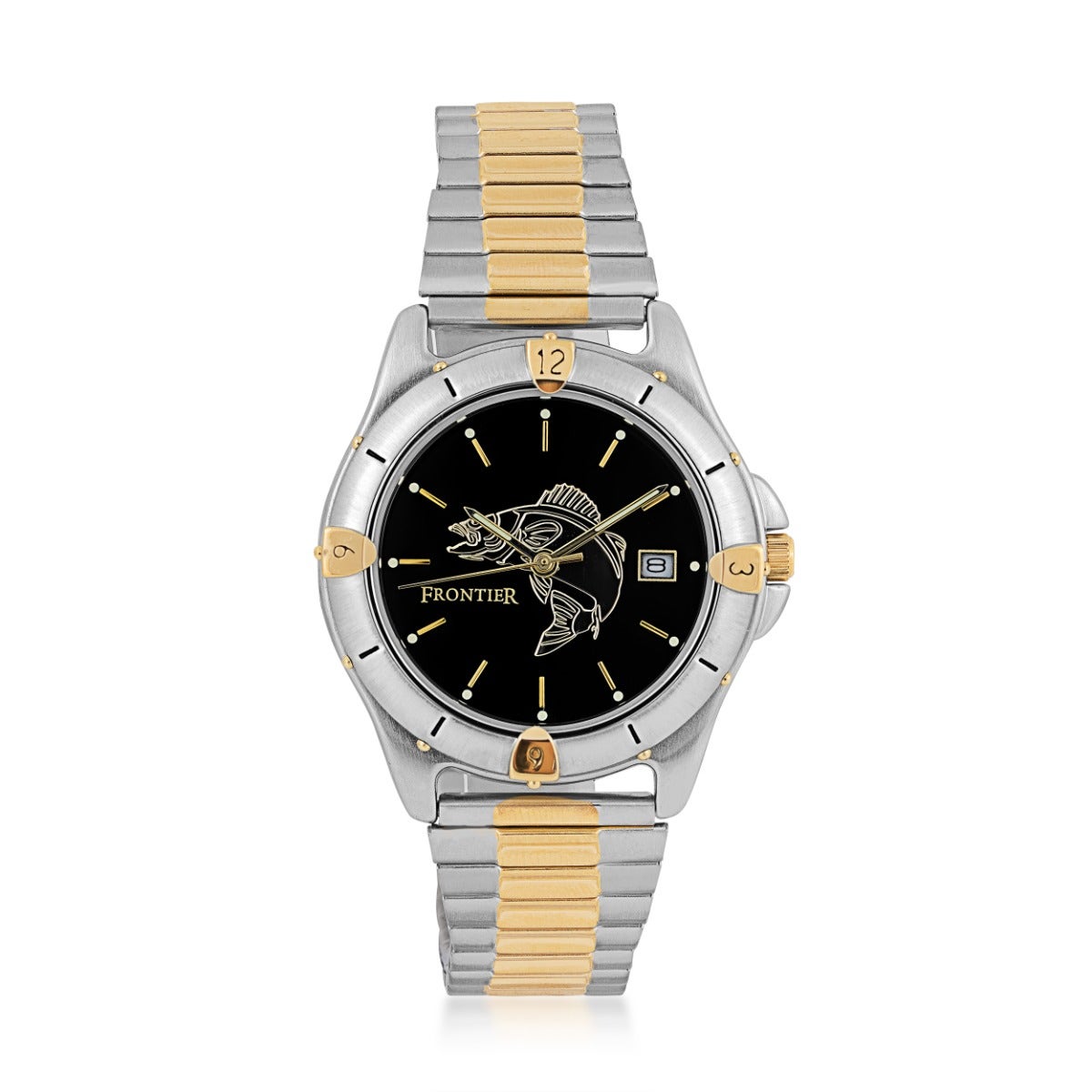 Men's Walleye Watch with Black Dial in Two-Tone Stainless Steel
