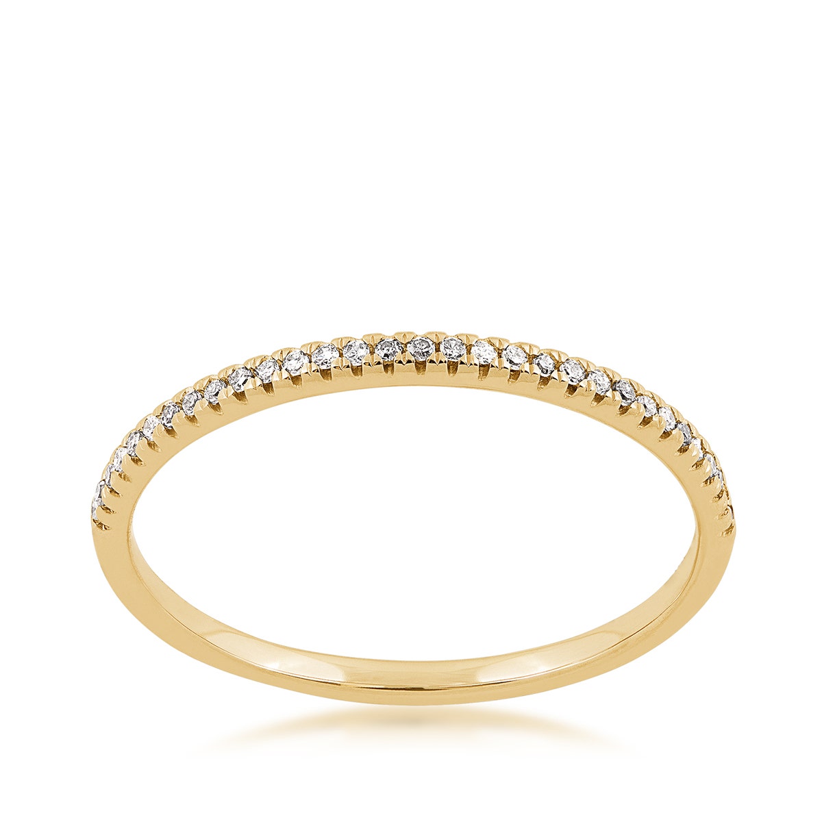 yellow gold diamond band