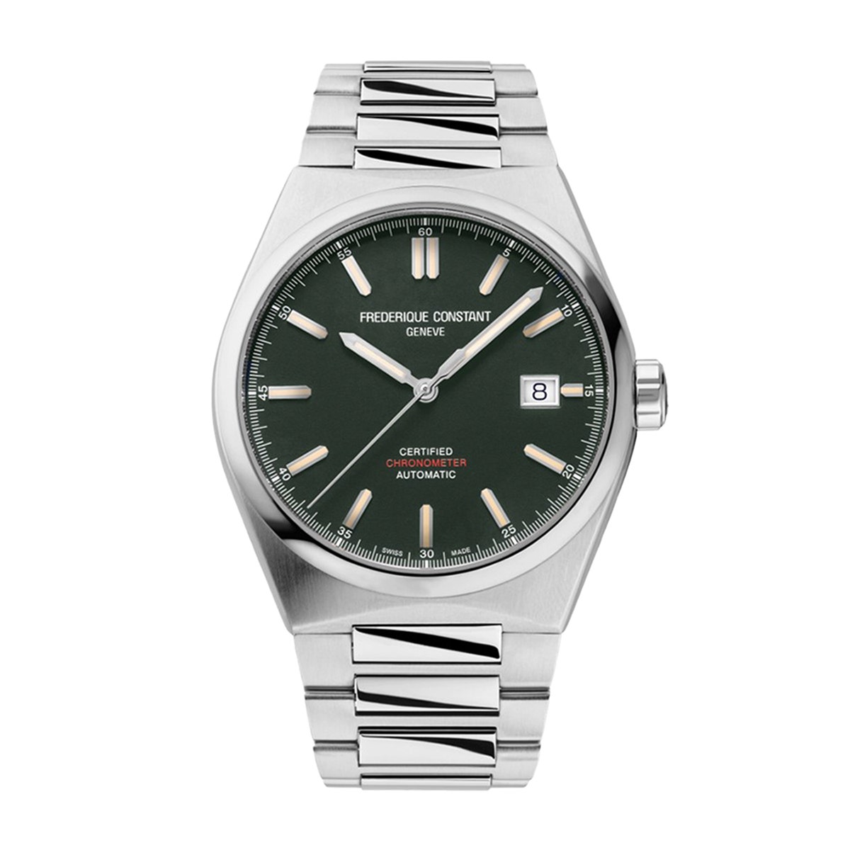 Stainless steel green dial automatic Frederique Constant watch