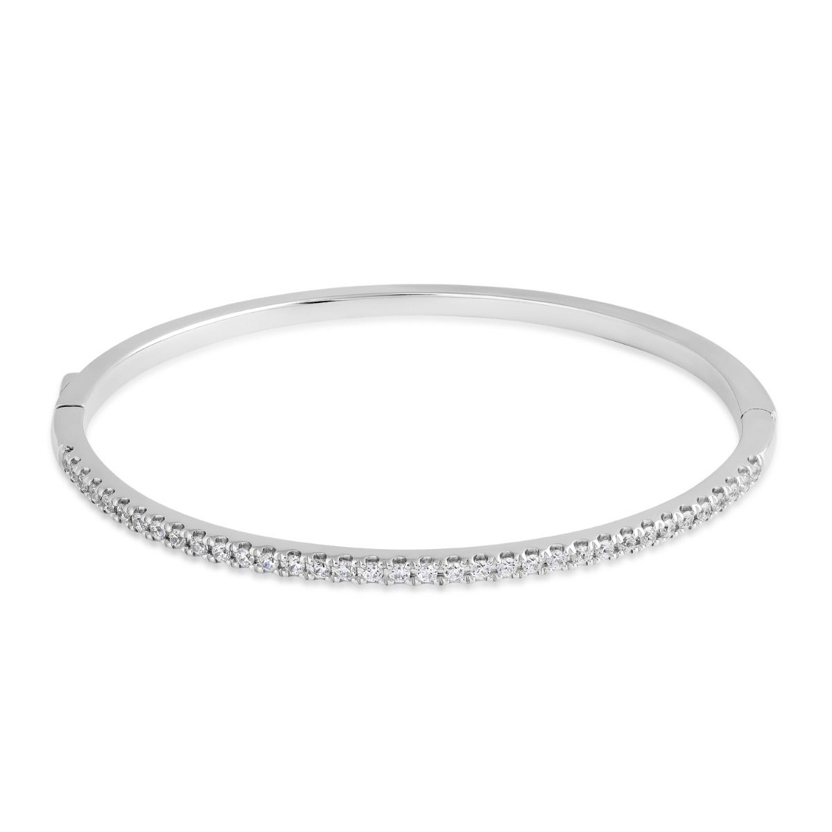 sterling silver Adamante 1-1/5 ct. tw. lab-grown diamond hinge bangle bracelet