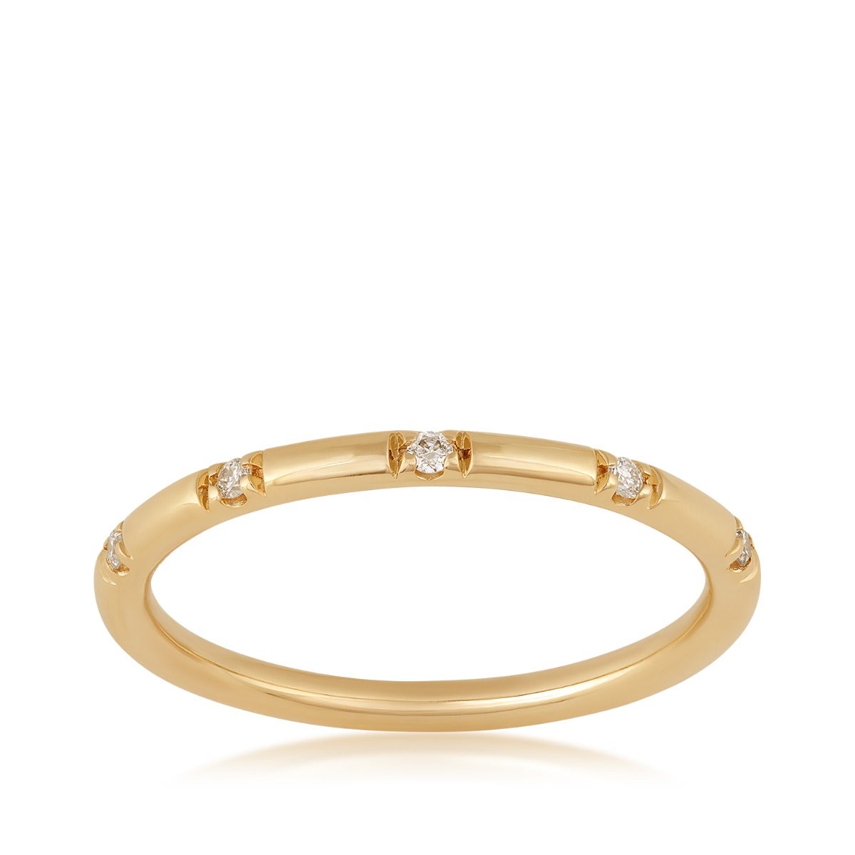Perfect Match Diamond Accent Anniversary Ring in 10K Yellow Gold