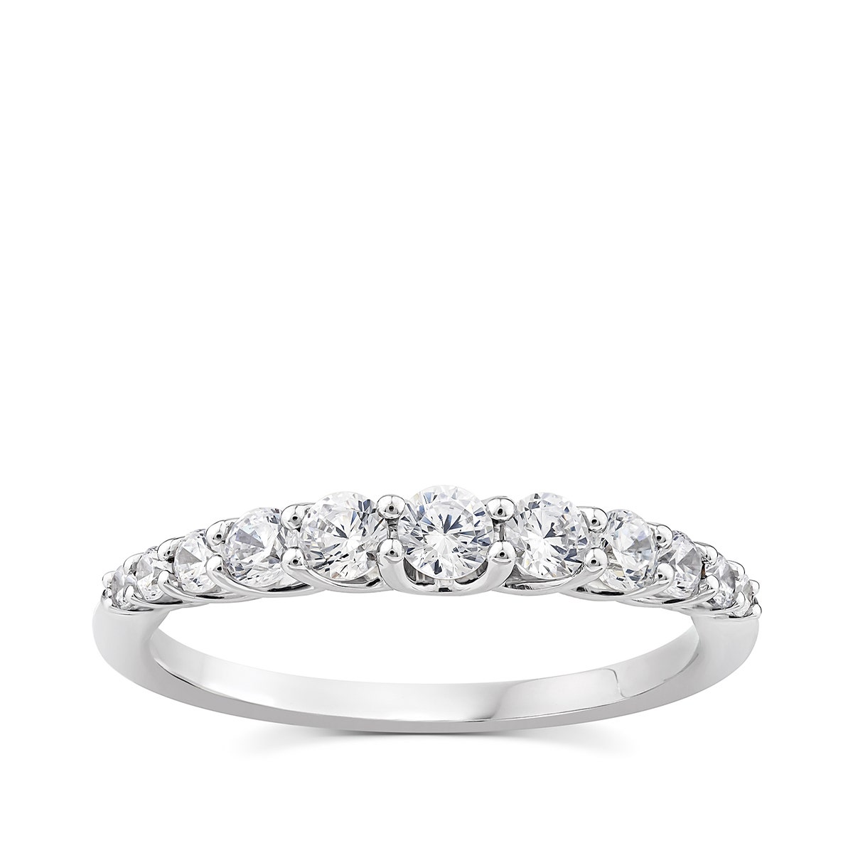 Adamante 1/2 ct. tw. Lab-Grown Diamond Graduated Anniversary Ring in 10K White Gold