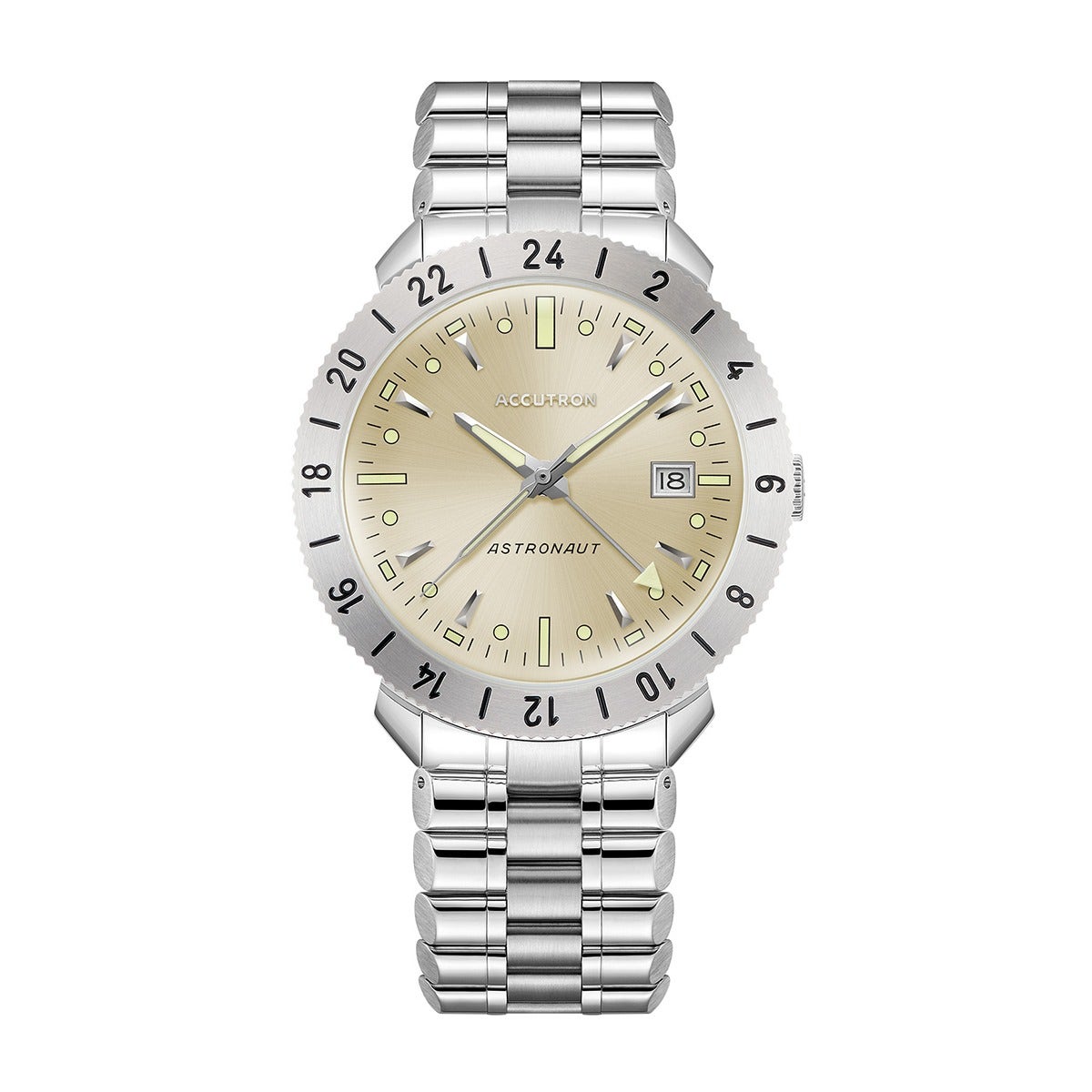 Accutron Men's Astronaut LTi Automatic Titanium Watch with White Dial