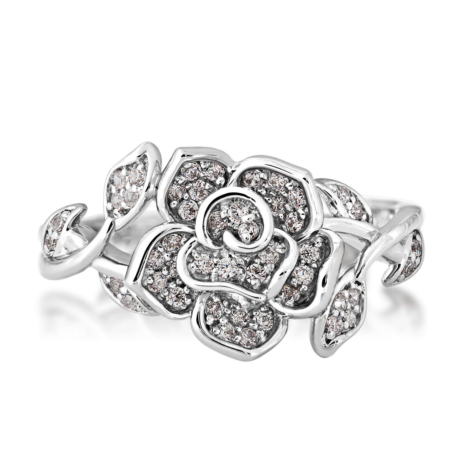 Enchanted Disney Belle 1/4 ct. tw. Diamond Rose Ring in Sterling Silver