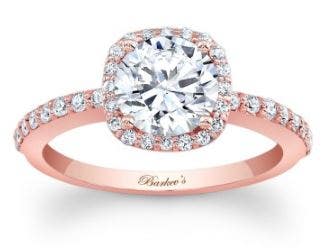 Barkev's Diamond Semi-Mount Engagement Ring in 14K Pink Gold - 7838LP