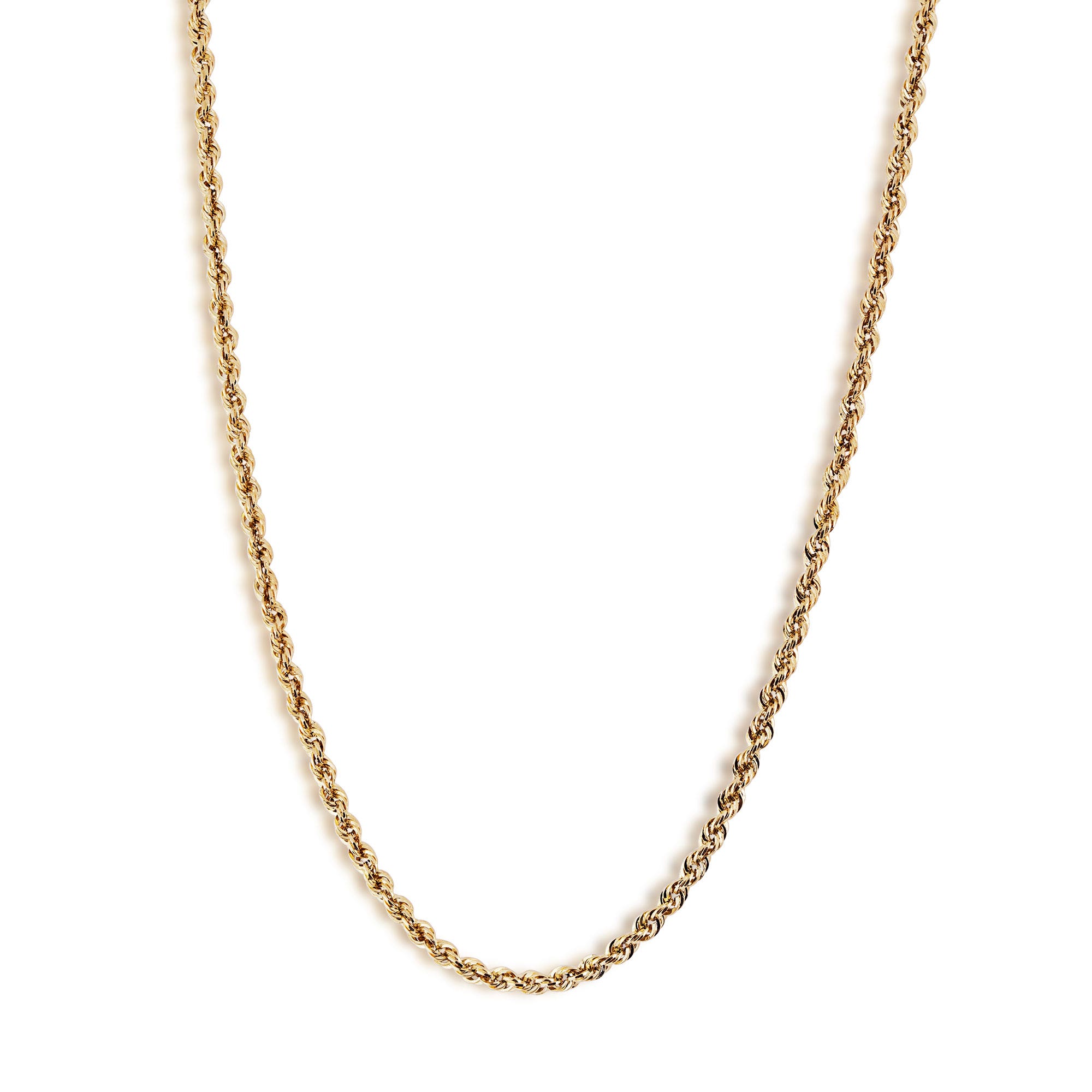 Ladies' Glitter Rope 18" Chain in 10K Yellow Gold - 14OUL-18/10