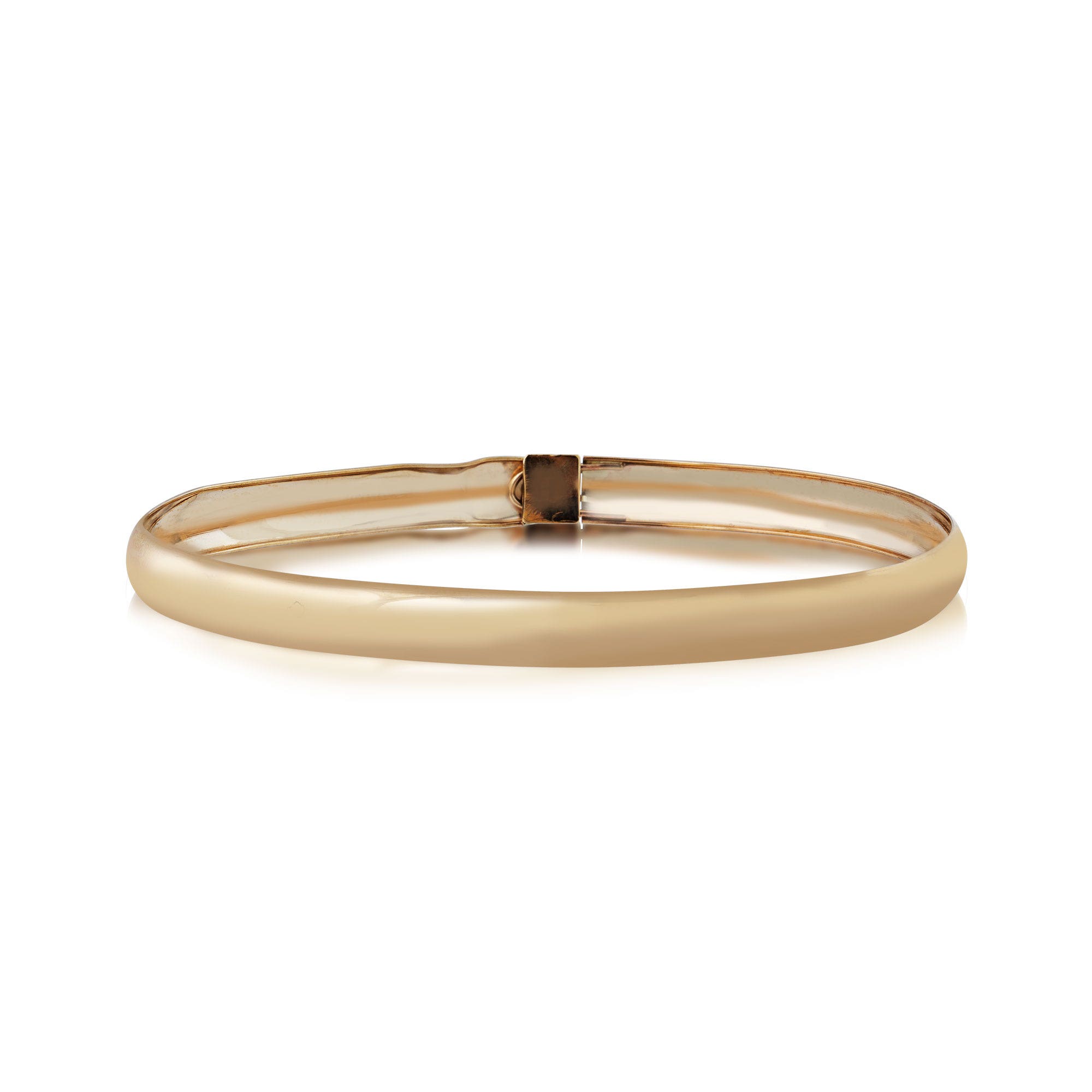 Oval 6MM Flex Bangle Bracelet in 10K Yellow Gold - TRG020668Y75