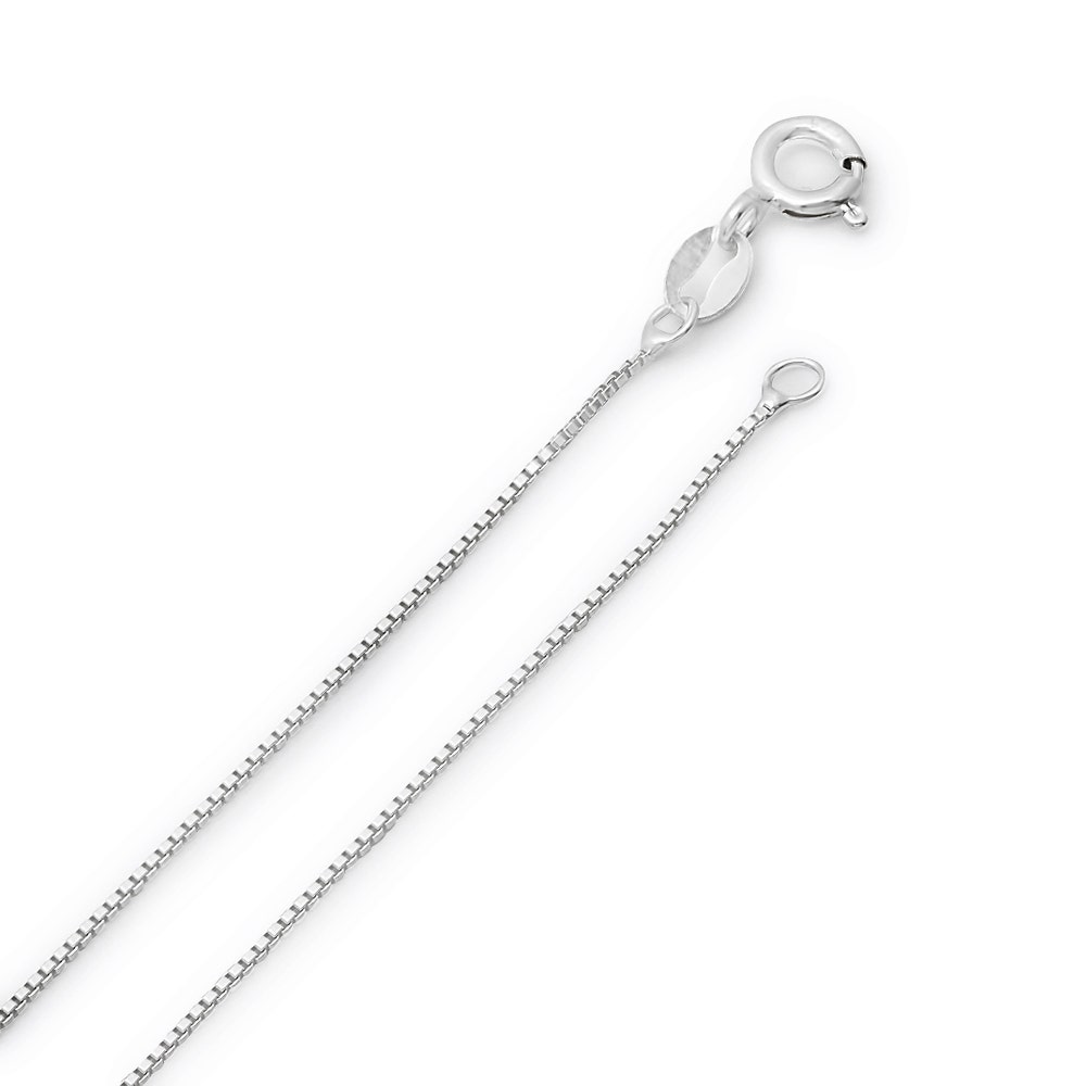 0.8MM 18" Box Chain in Sterling Silver - VEGD015-SS-18 