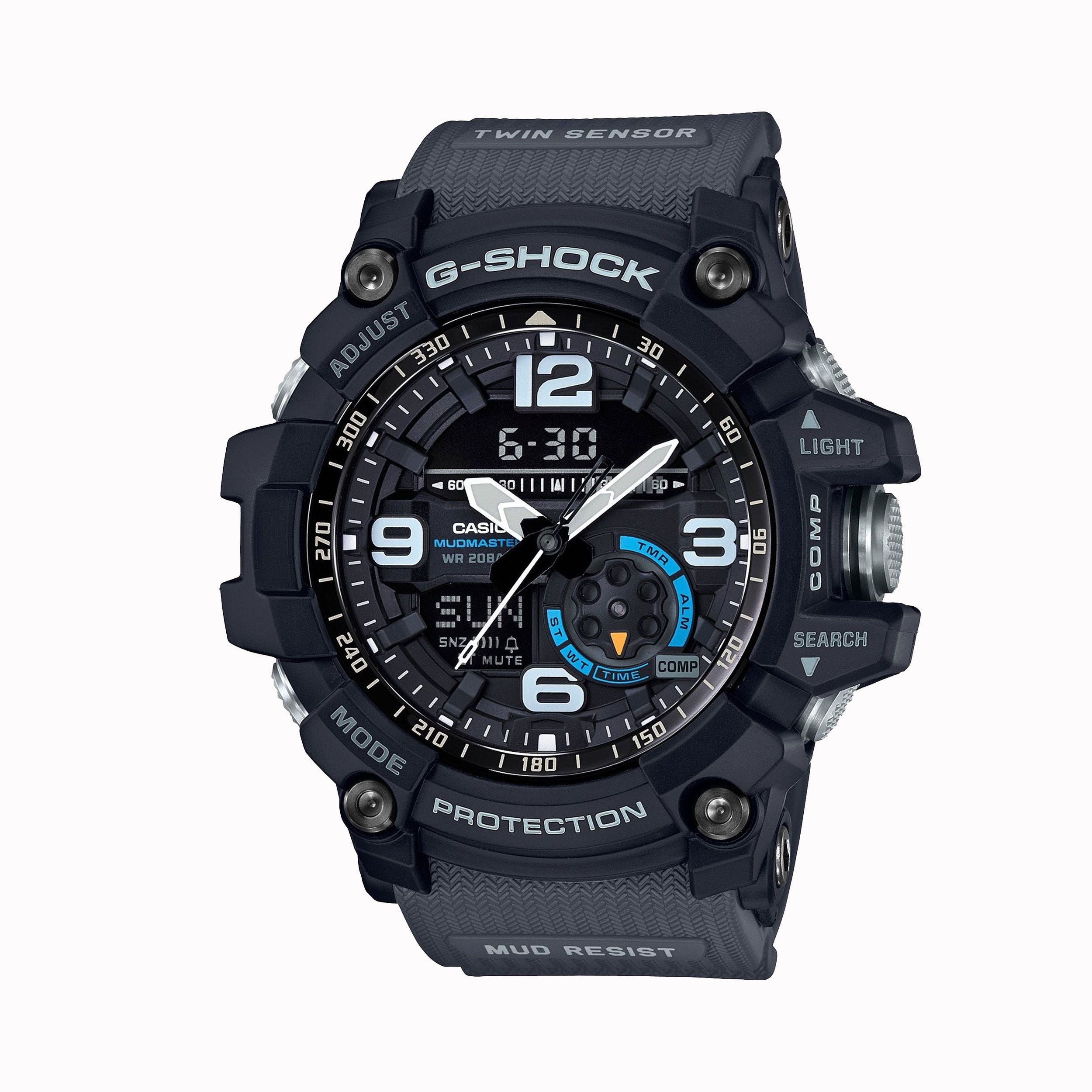 G-Shock Men's Master of G Mudmaster Analog-Digital Watch with Black Dial and Resin Band - GG-1000-1A8CR