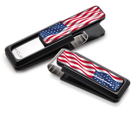 M-Clip Black With US Flag Money Clip UV2-BKA-USA1
