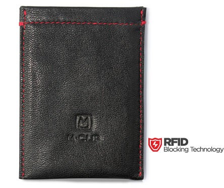 M-Clip Black Leather RFID Case CC-BLK-RFID-L