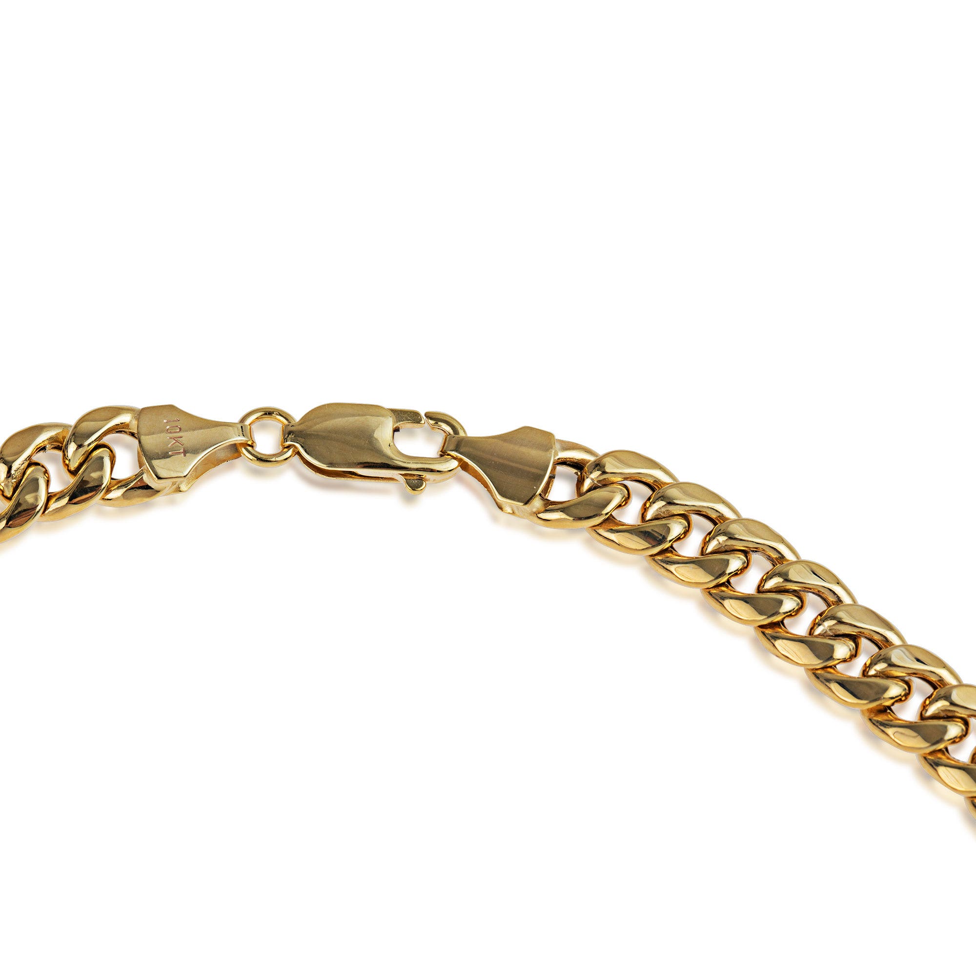 Mens 22" Hollow Curb Chain in 6.5MM 10K Yellow Gold - TRC013551Y22@